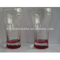 coco-cola drinking glass with colored bottom